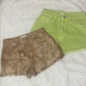 Women’s High Waisted Frayed Denim Festival Shorts